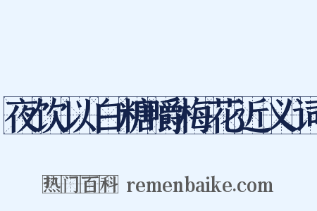 夜饮以白糖嚼梅花近义词是什么意思的图片